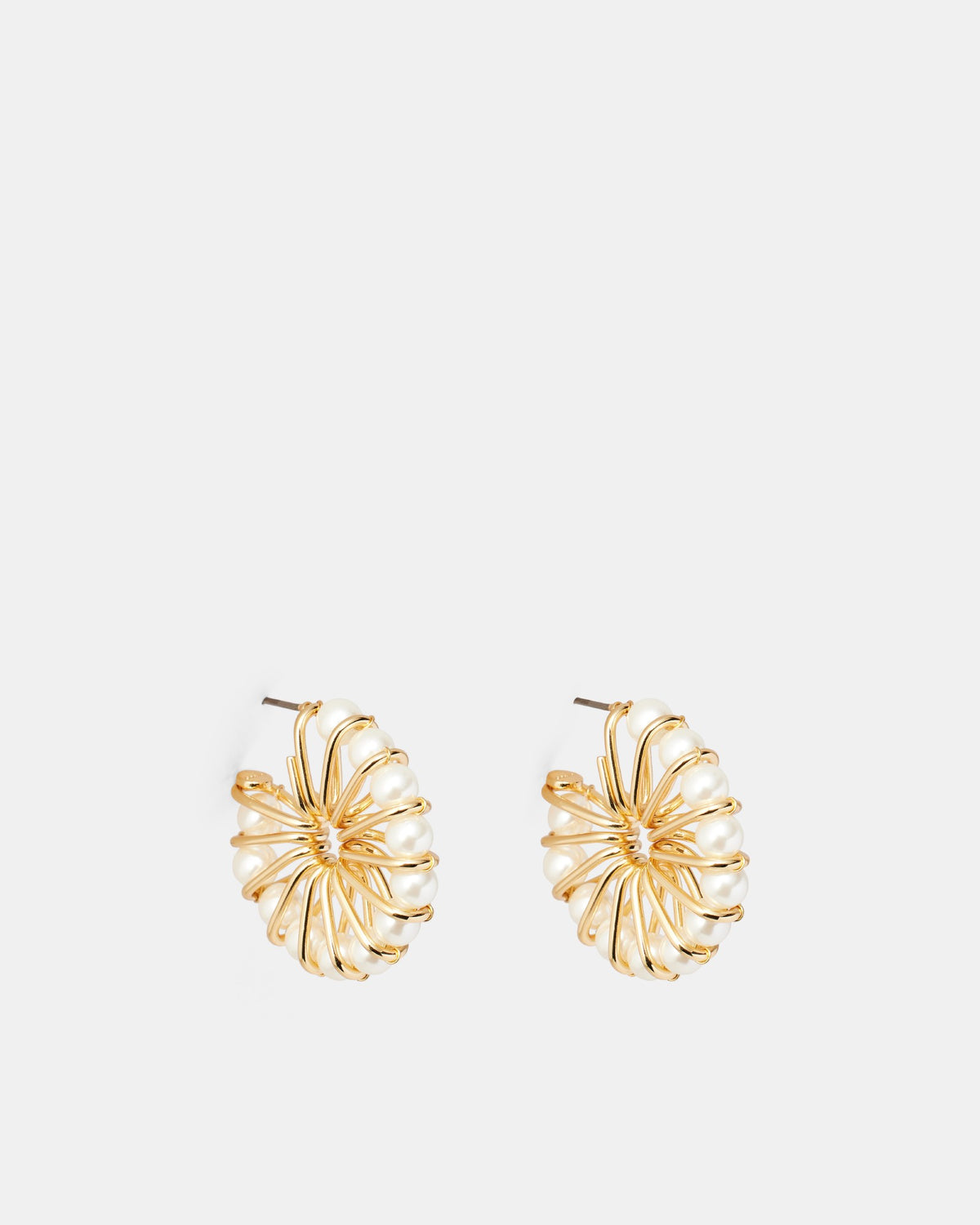 Vault Hoop Earrings - Pearl