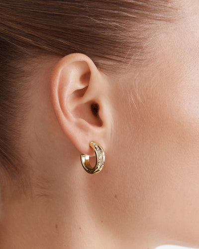 Circulate Hoop Earrings - Gold