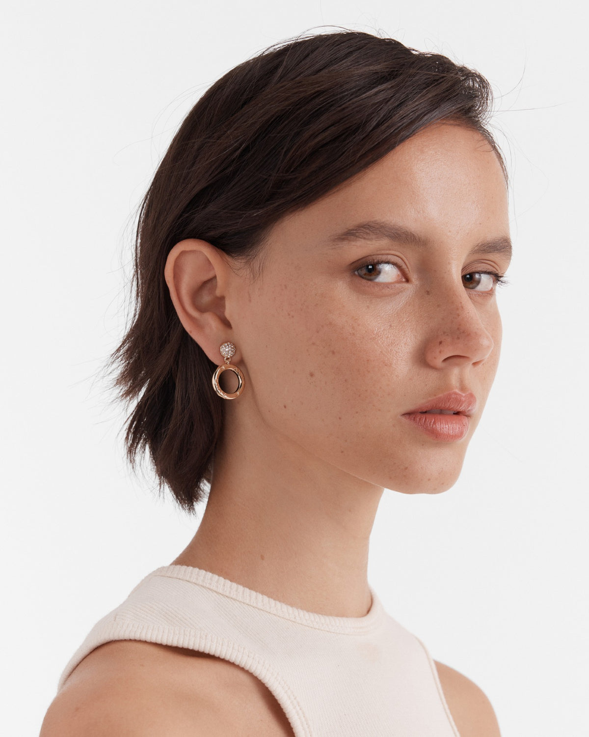 Circulate Drop Earrings - Gold