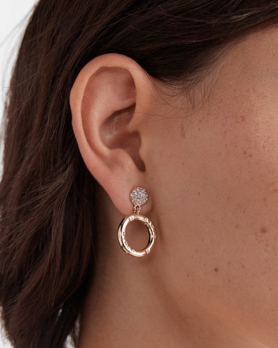 Circulate Drop Earrings - Gold