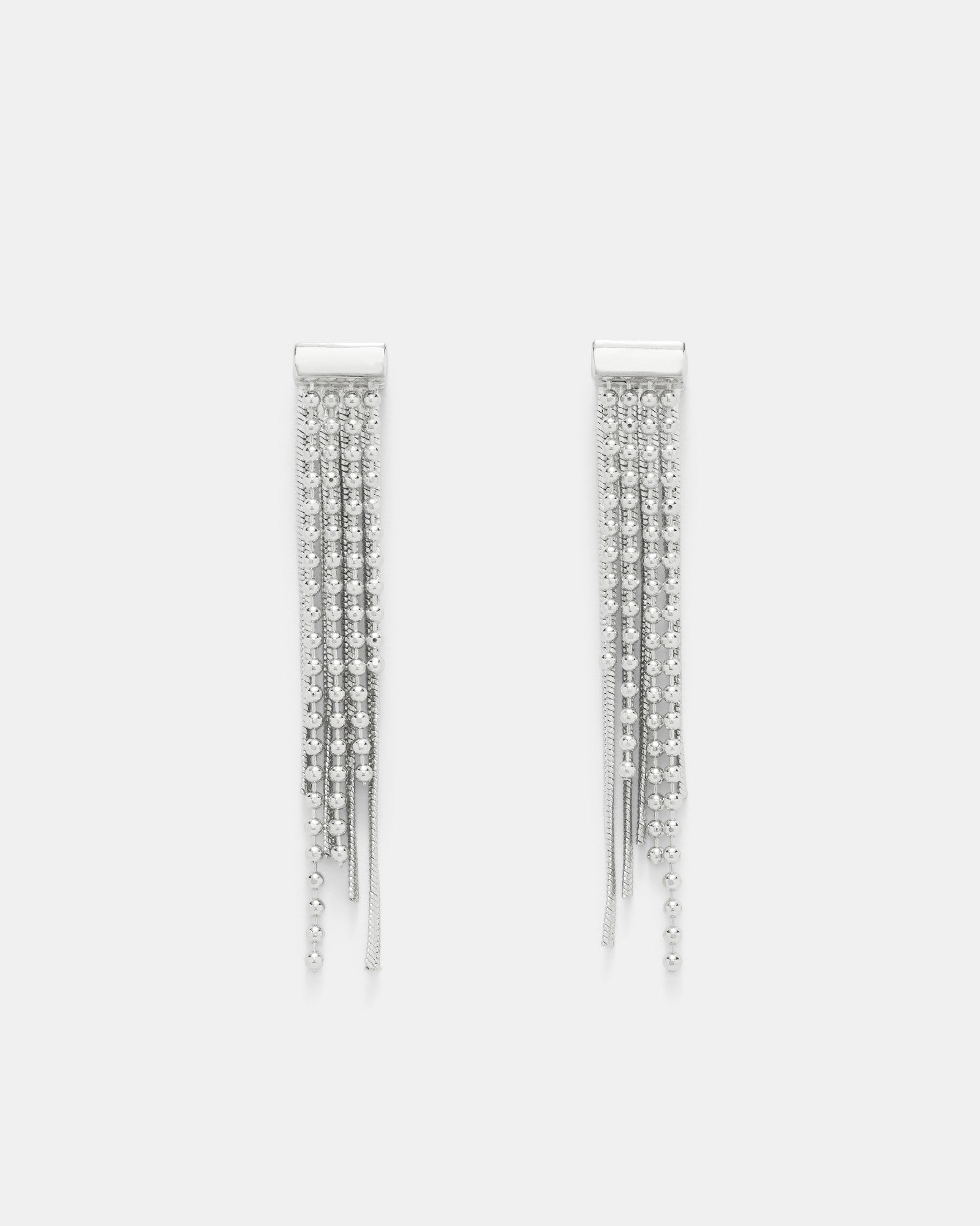 Urban Drop Earrings - Silver