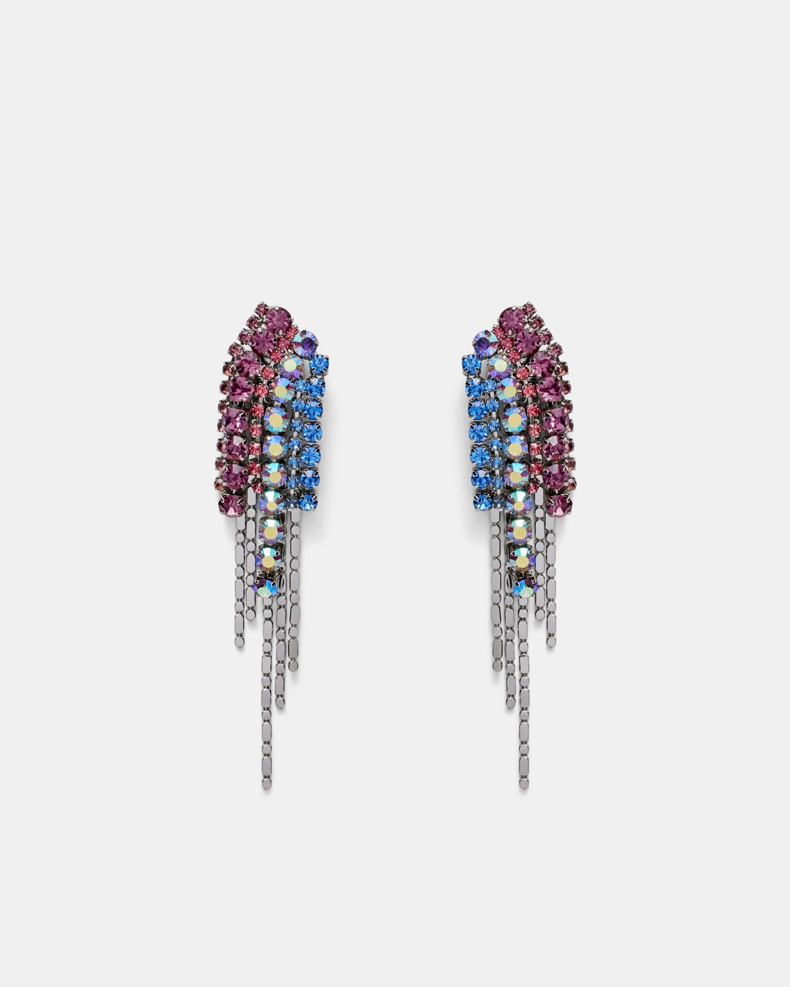 Barbarella Fringe Earrings - Galactic Purple