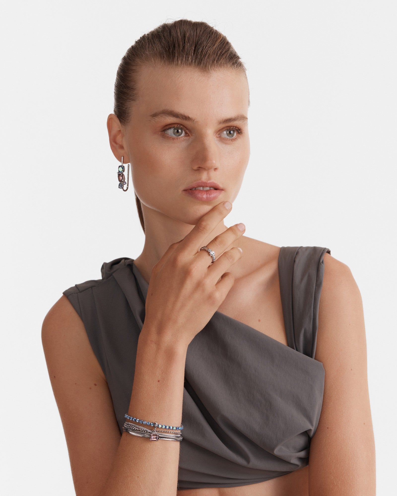 Barbarella Hoop Earrings - Galactic Purple