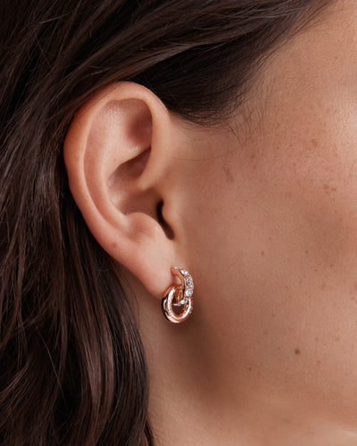 Circulate Stud Earrings - Rose Gold