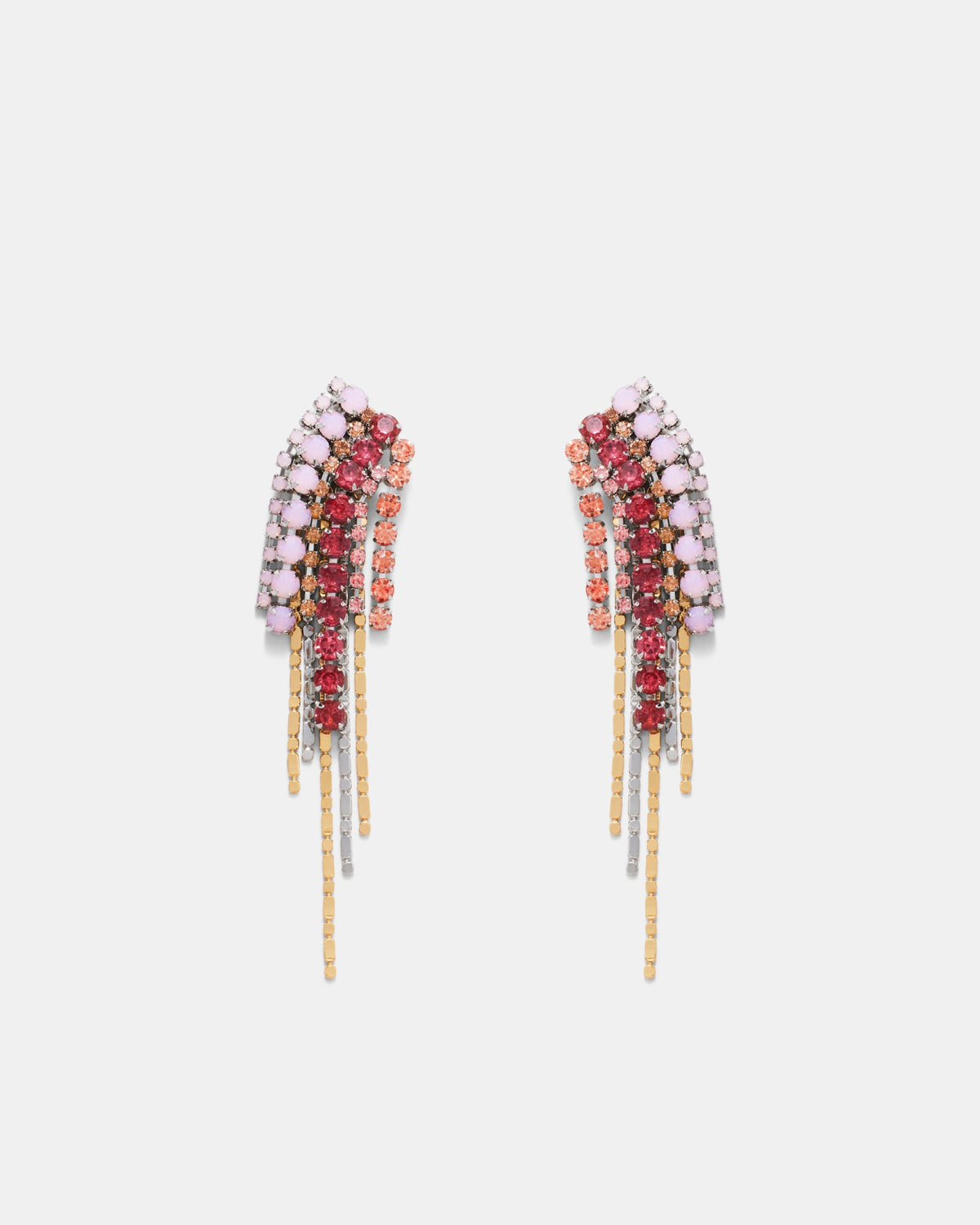 Barbarella Fringe Earrings - Coral Dusk