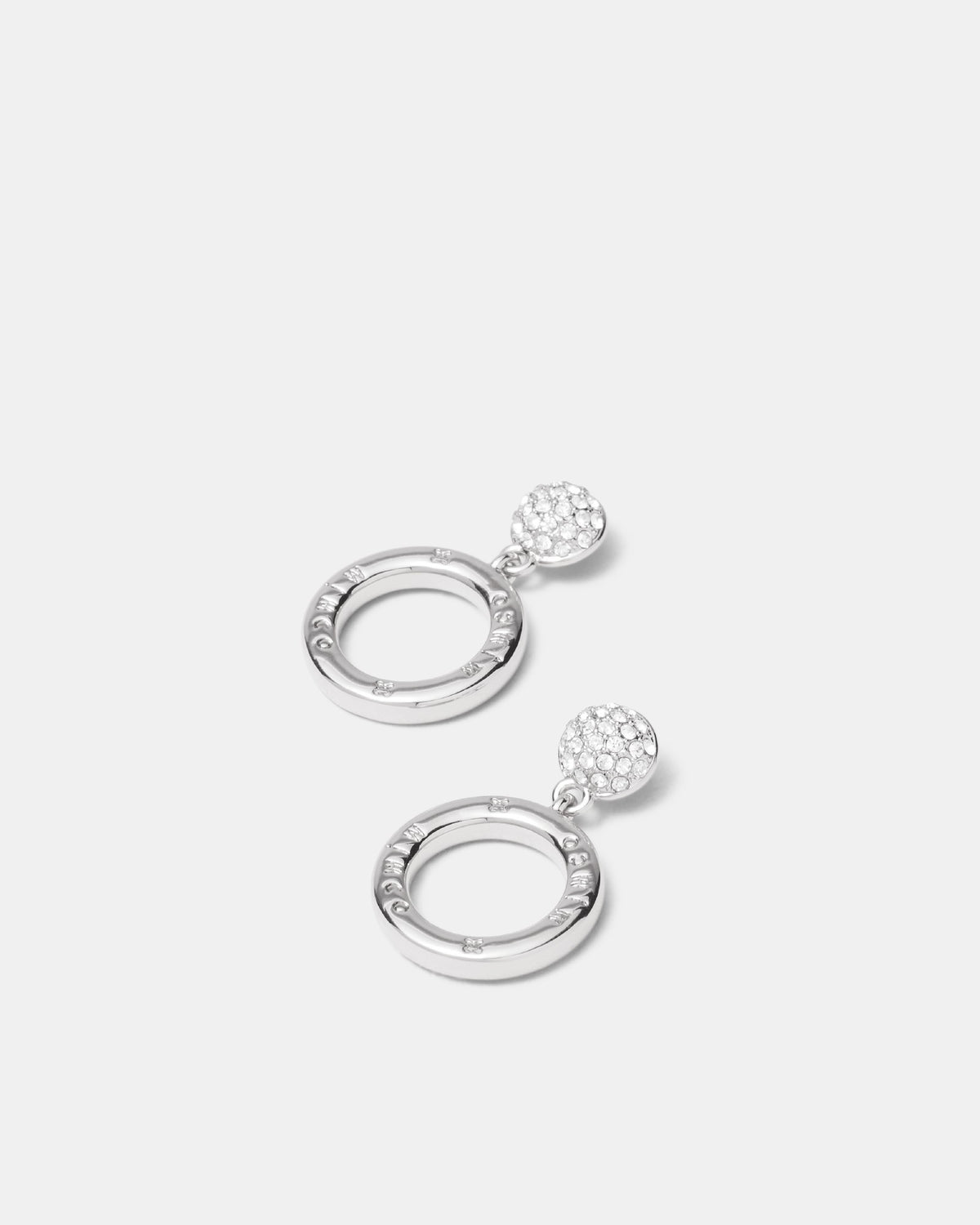 Circulate Drop Earrings - Silver