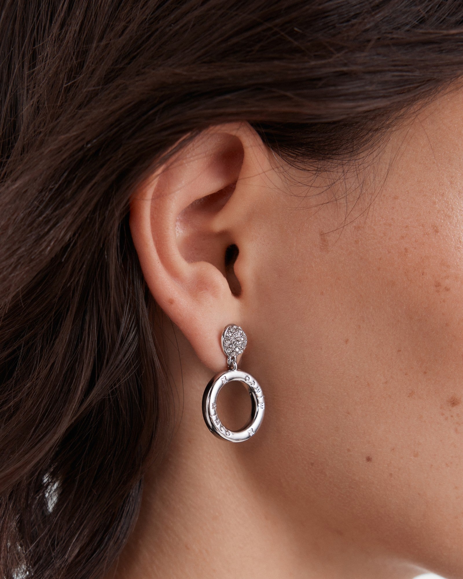 Circulate Drop Earrings - Silver