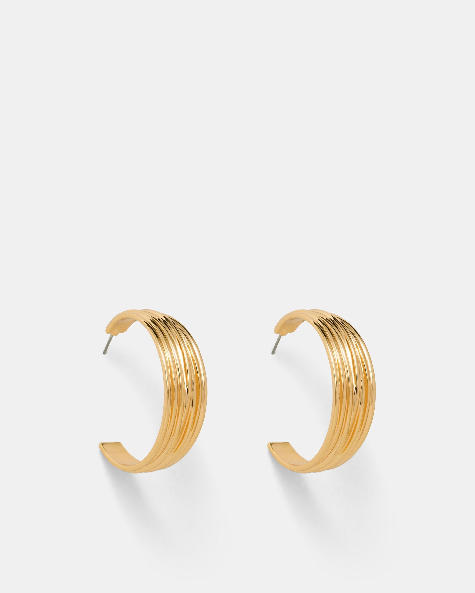 Bassline Large Hoop Earrings - Gold