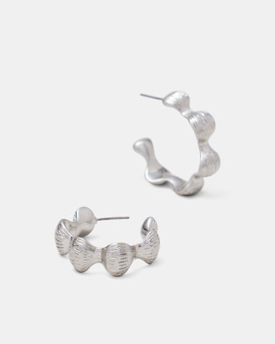 Tropospheric Hoop Earrings - Silver