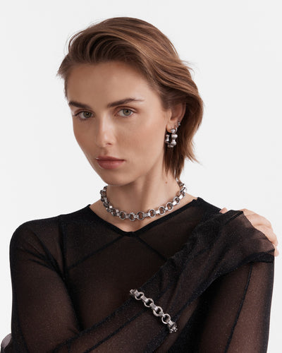 Tropospheric Hoop Earrings - Silver