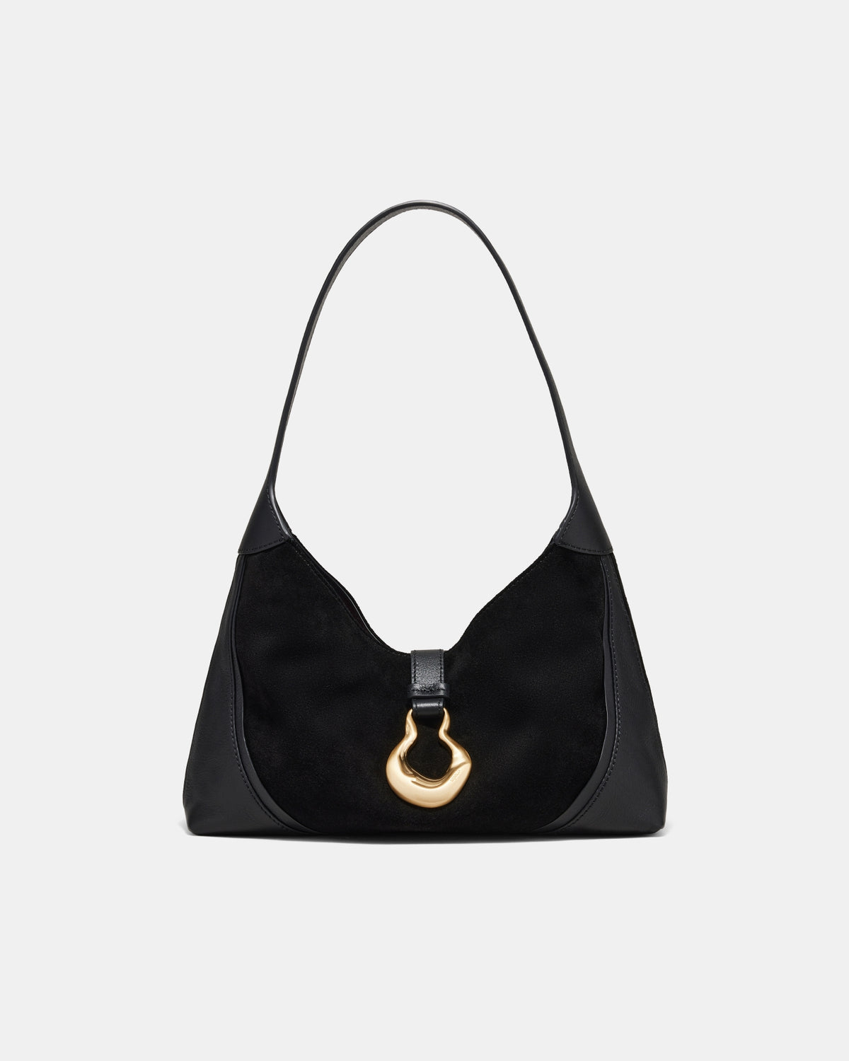 Shield Shoulder Bag - Black Light Gold