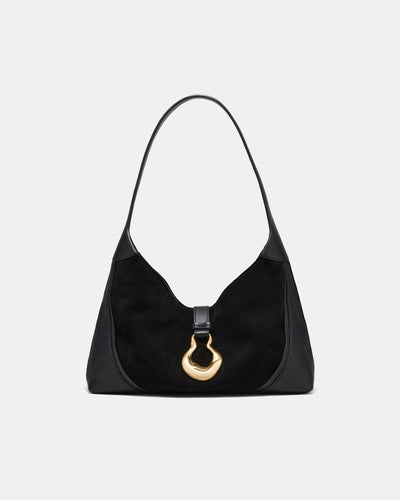 Shield Shoulder Bag - Black Light Gold