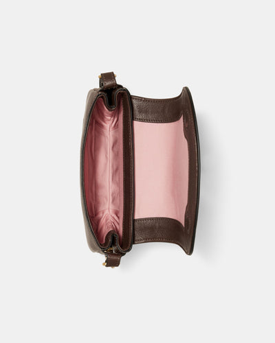 Treasure Saddle Crossbody Bag - Choc Berry
