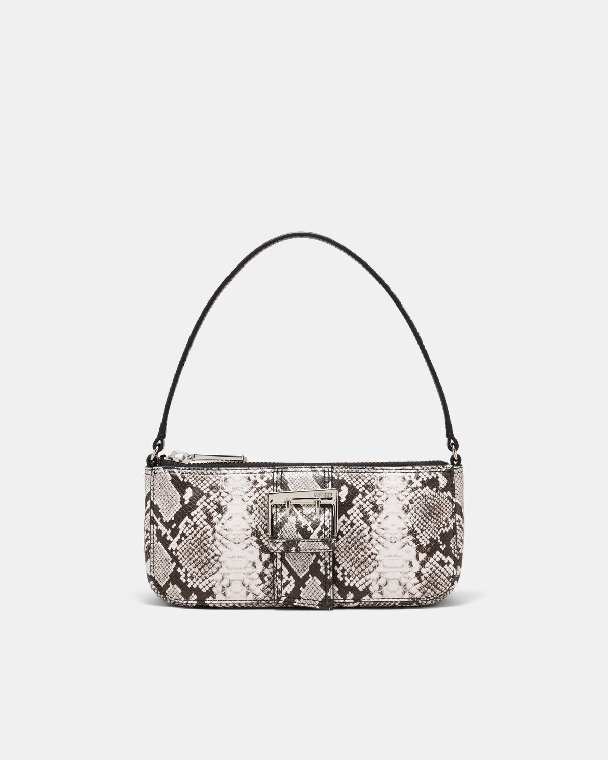 Buckle Up Mini Shoulder Bag - Ivory Snake