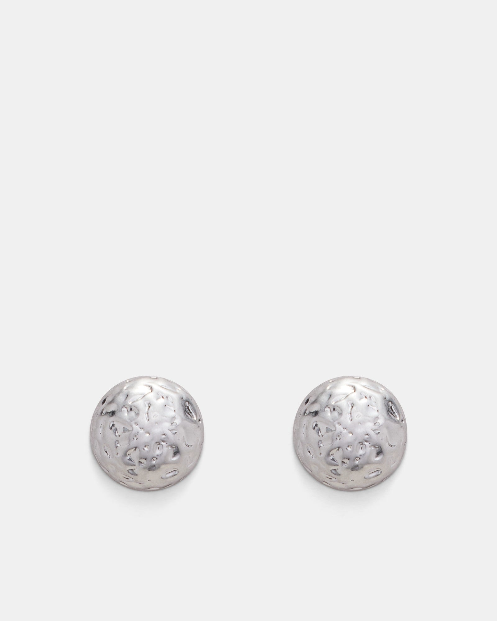Combat Stud Earrings - Silver