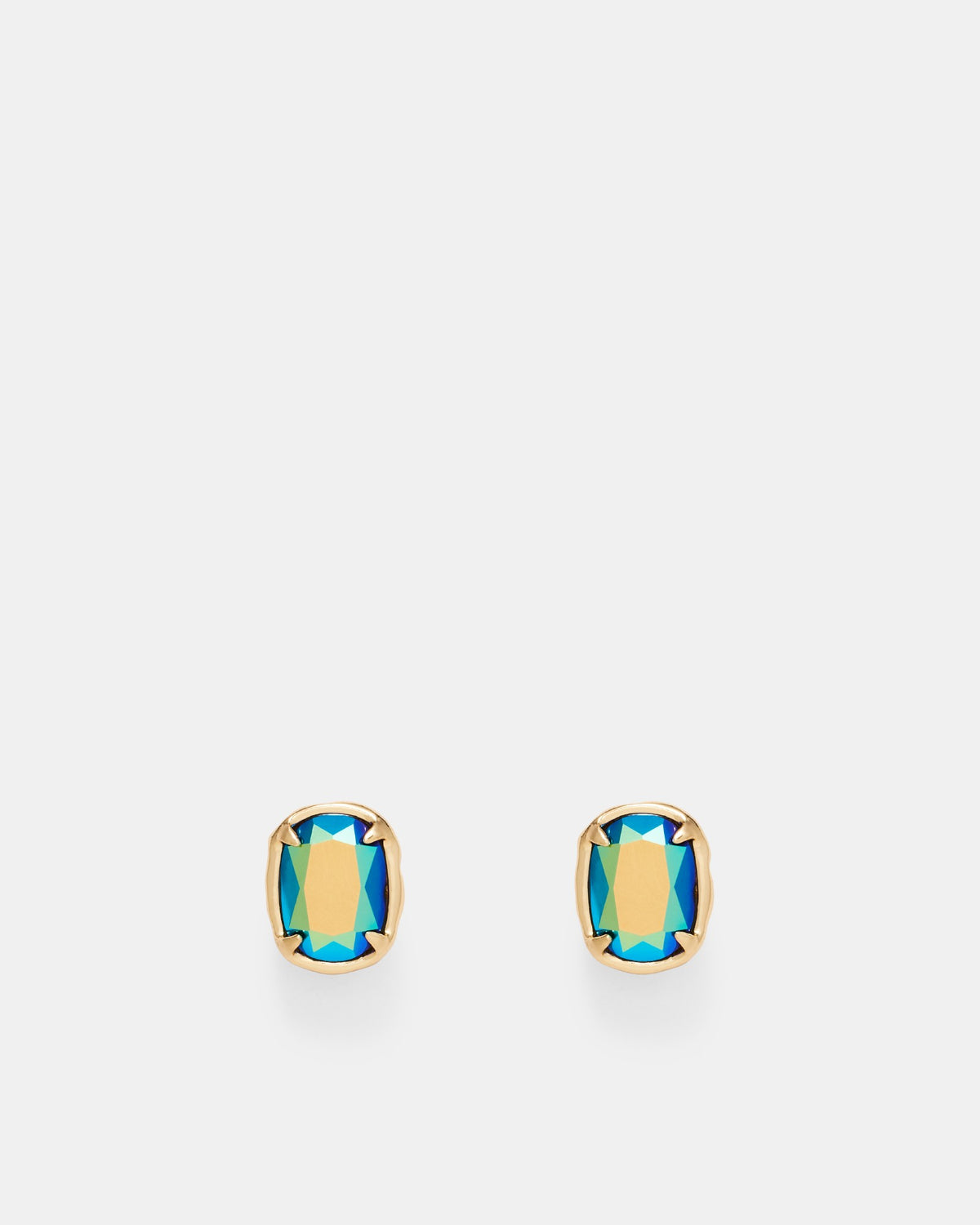Reflective Stud Earrings - Green