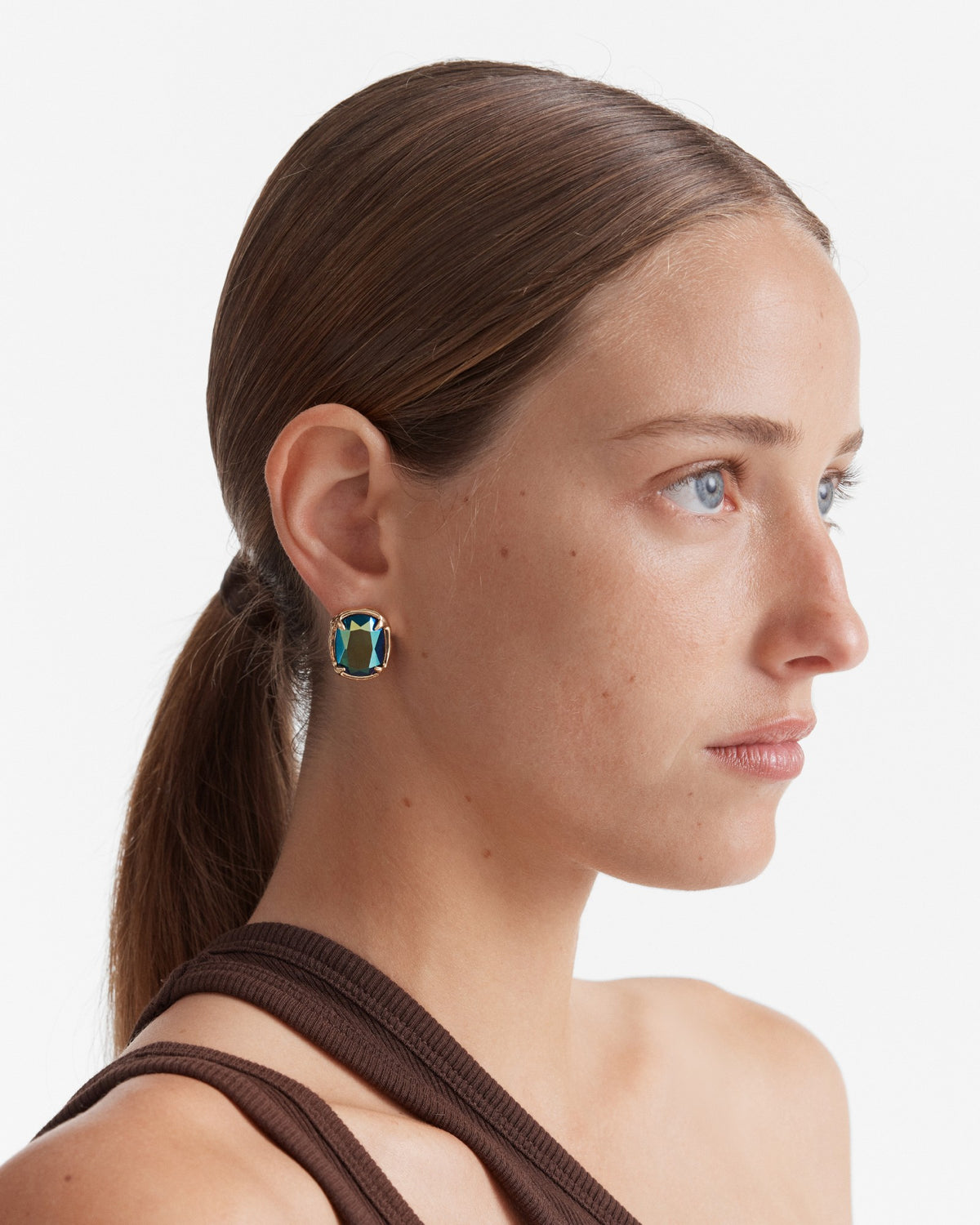 Reflective Stud Earrings - Green