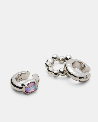 Reflective Ear Cuff Set - Electric Pink
