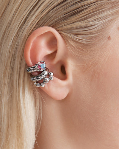 Reflective Ear Cuff Set - Electric Pink