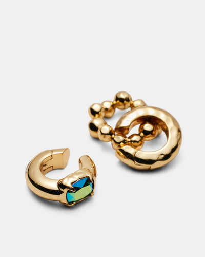 Reflective Ear Cuff Set - Green