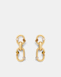 Found Link Drop Earrings - Gold
