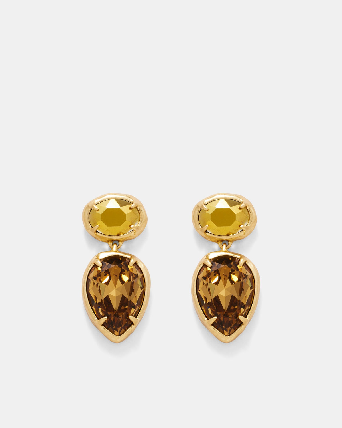 Reflective Drop Earrings - Gold