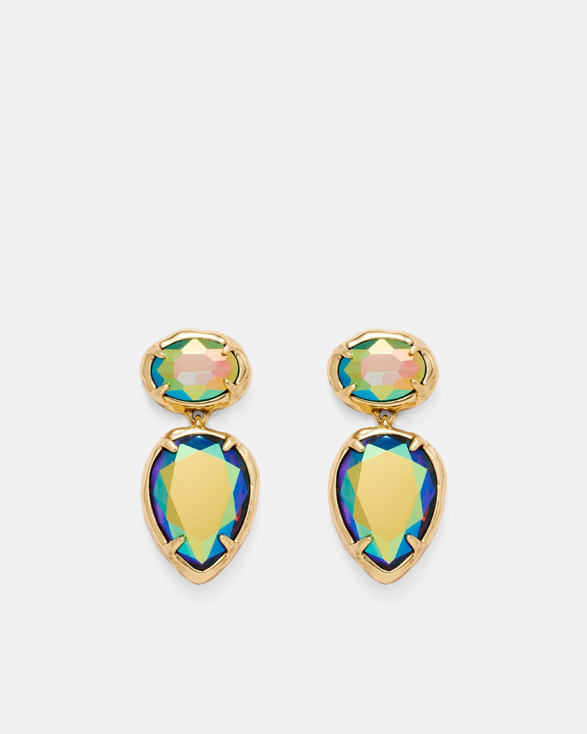 Reflective Drop Earrings - Electric Pink
