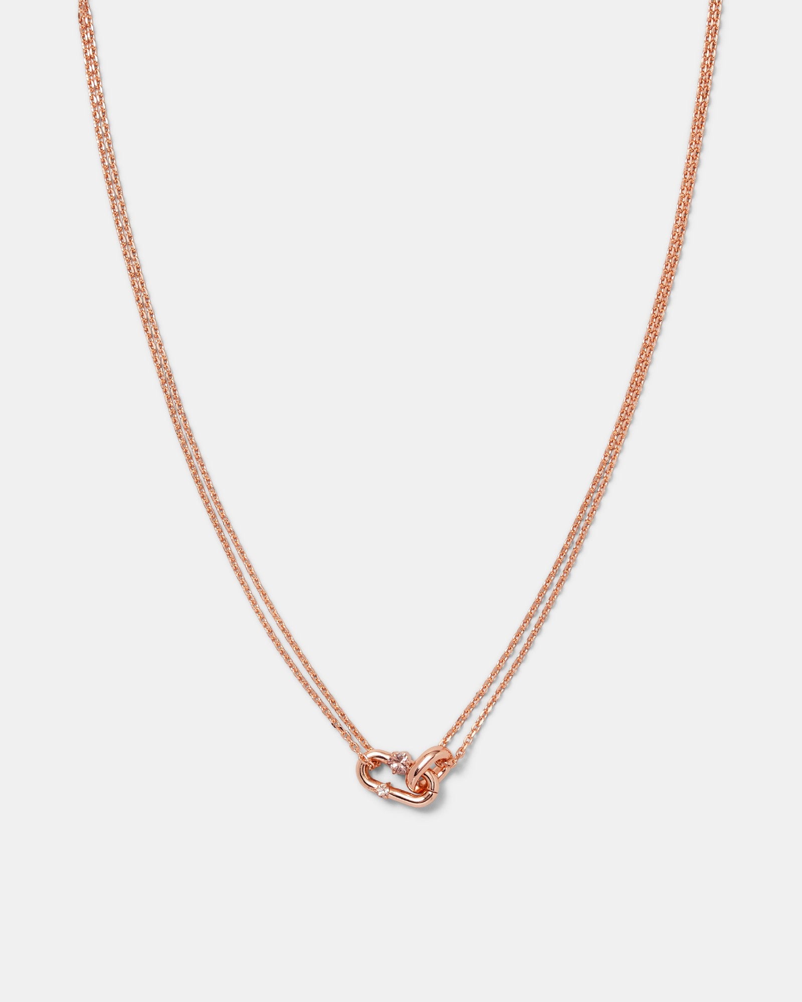 Found Link Pendant Necklace - Rose Gold