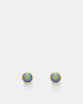 Orbit Stud Earrings - Green