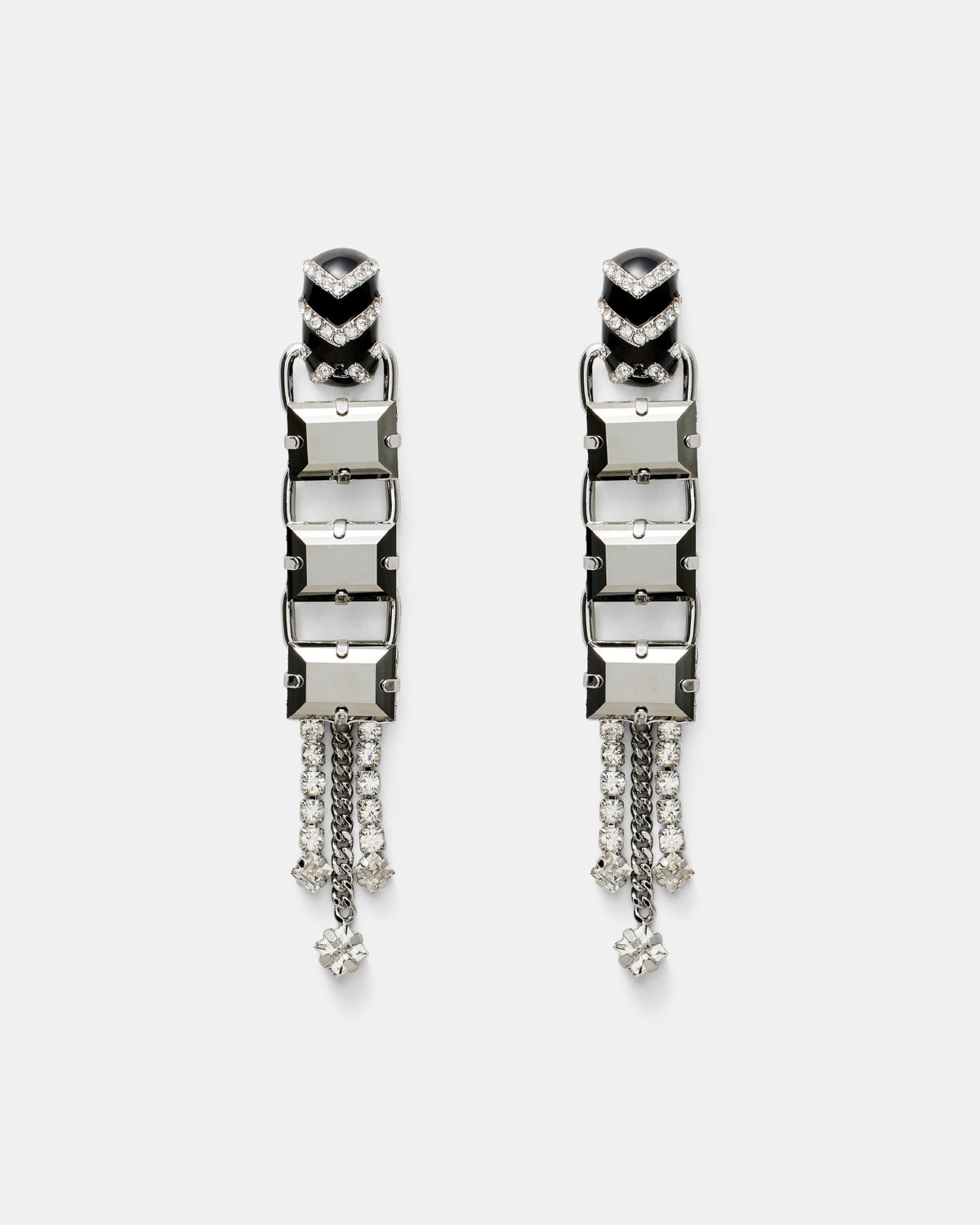Coruscant Long Drop Earrings - Silver