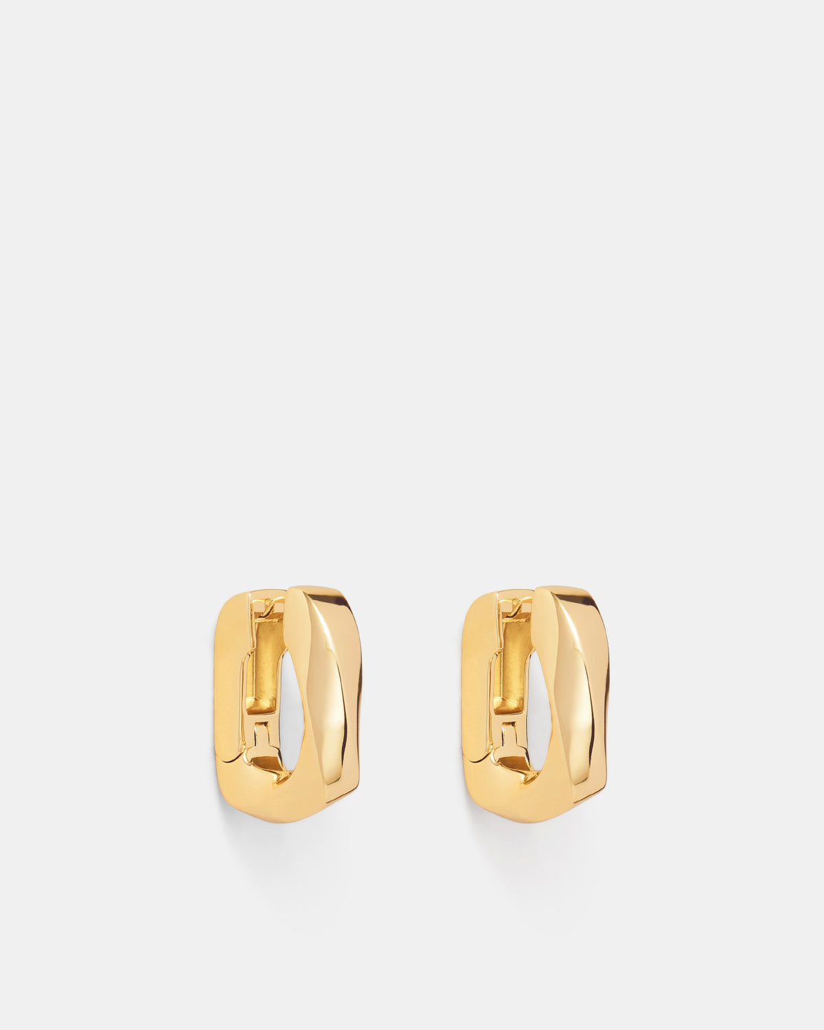 In A Twist Huggie Hoop Earrings - Gold