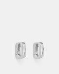 In A Twist Huggie Hoop Earrings - Silver