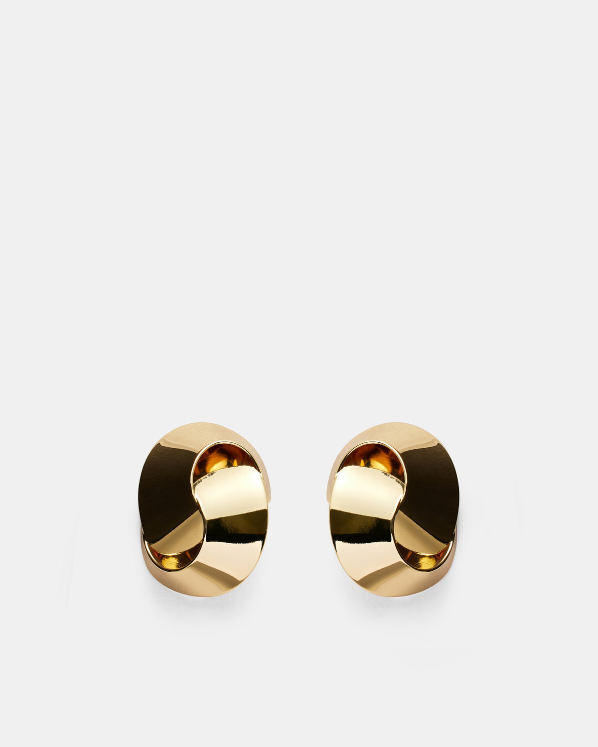 Swirl It Stud Earrings - Gold