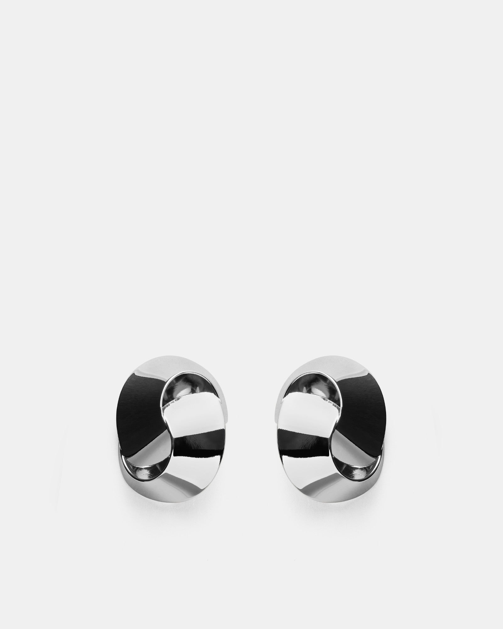 Swirl It Stud Earrings - Silver