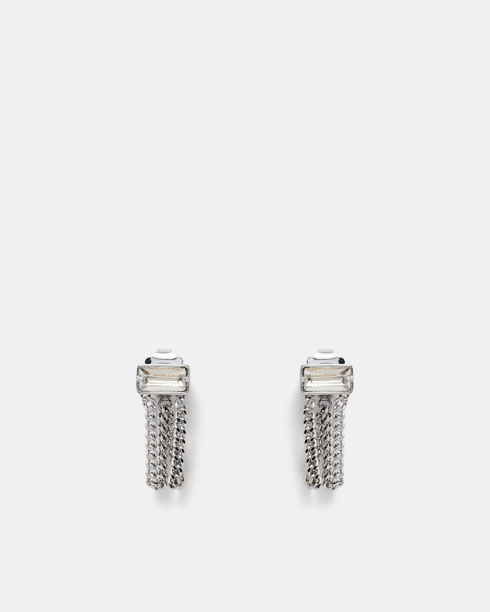 Descent Chain Earrings - Silver