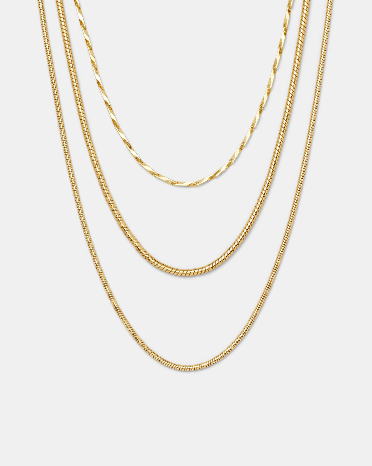 Serenno Trio Necklace - Gold