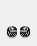 Coruscant Large Stud Earrings - Black White