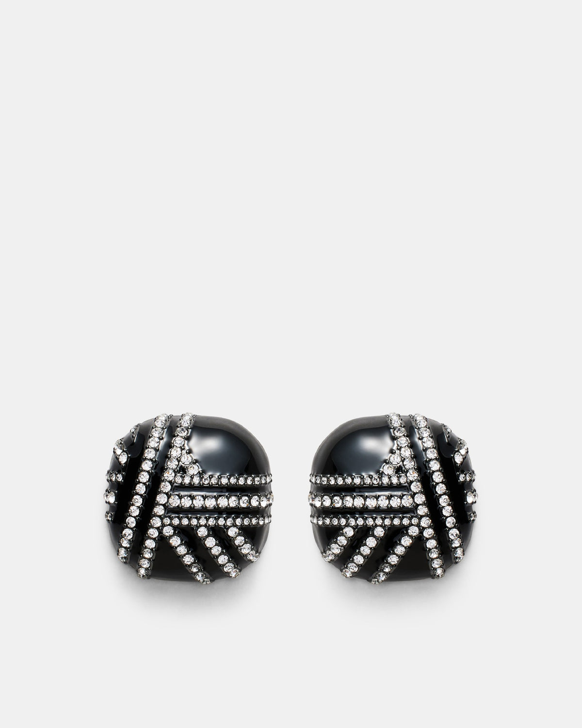 Coruscant Large Stud Earrings - Black White