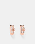 Descent Huggie Hoop Earrings - Rose Gold