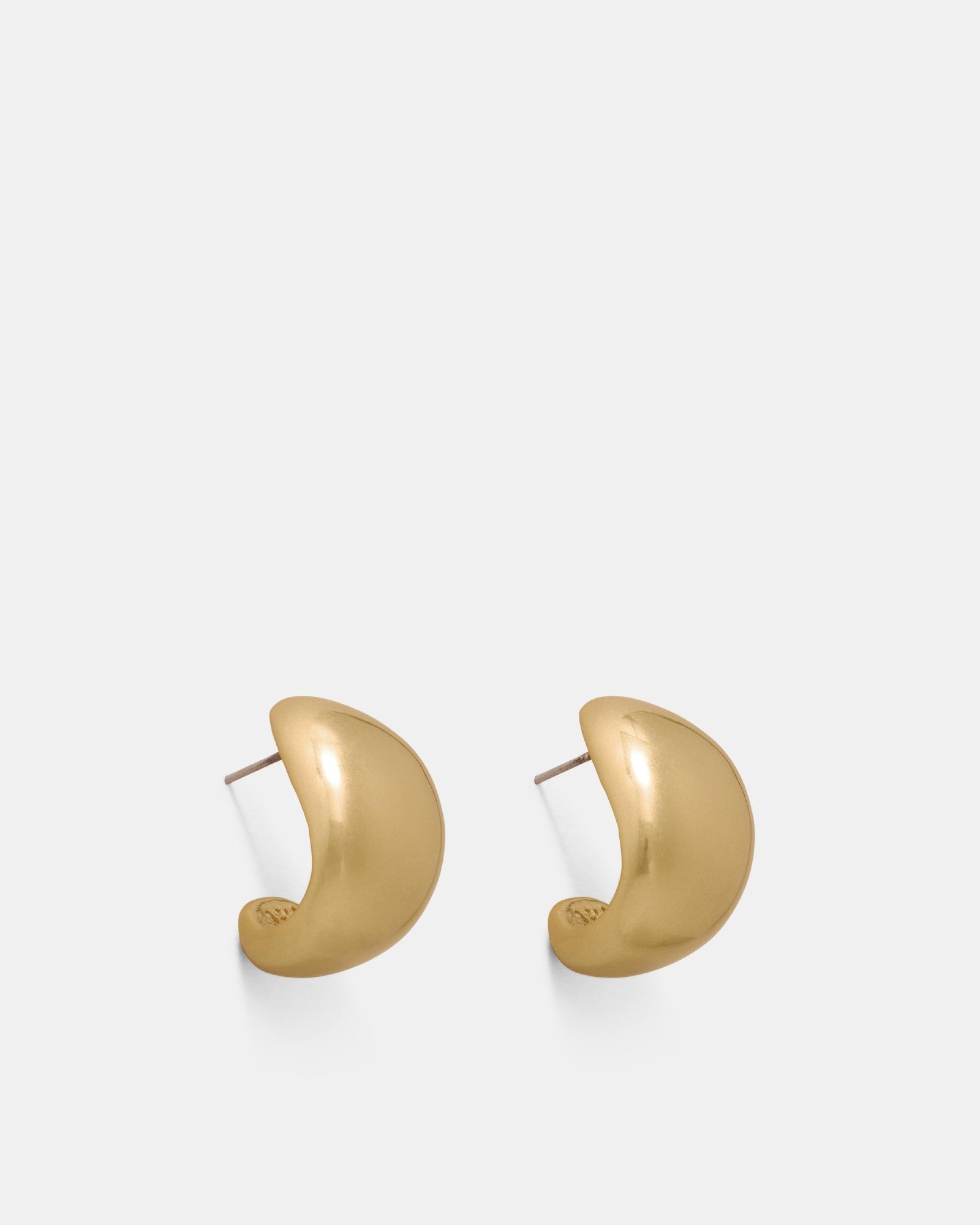 Nova Hoop Stud Earrings - Soft Gold