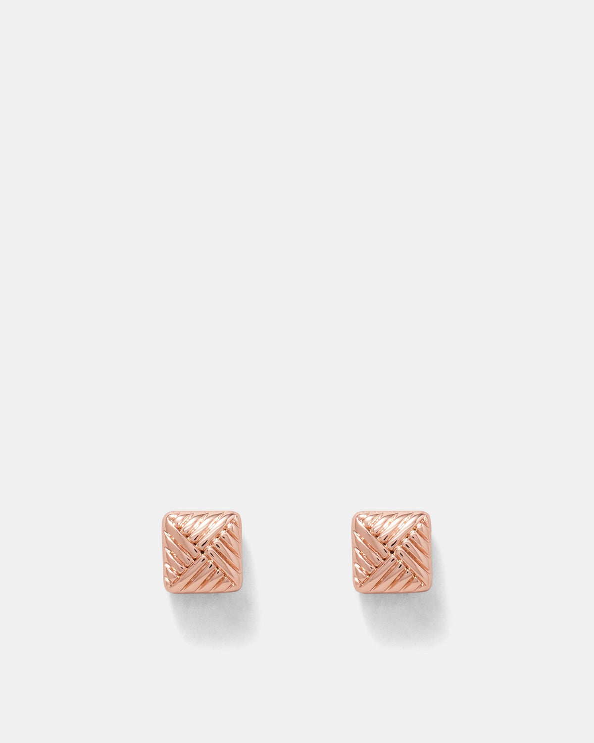 Weave Around Stud Earrings - Rose Gold