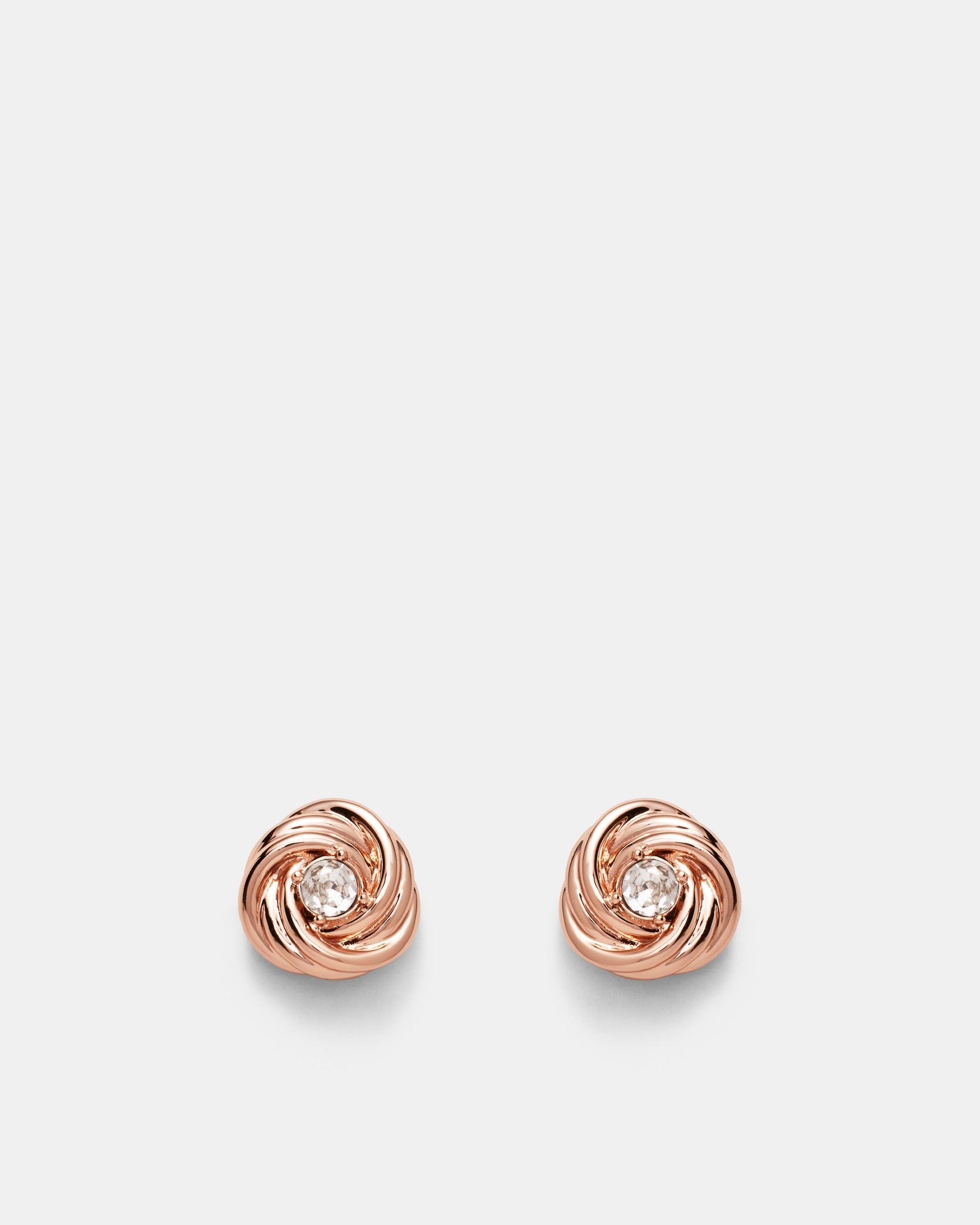 In A Knot Stud Earrings - Rose Gold