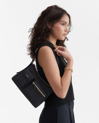 El Rey Shoulder Bag - Black Light Gold