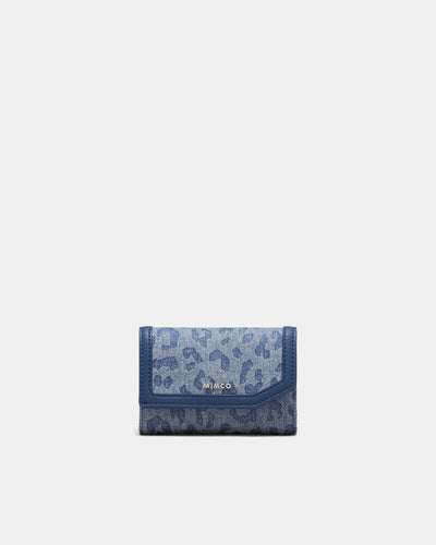 El Rey Wallet - Denim Leopard