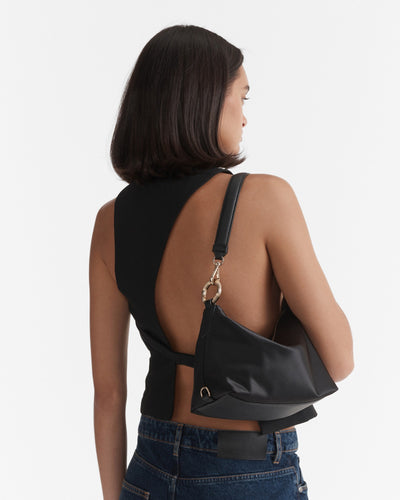 Melrose Shoulder Bag - Black Light Gold
