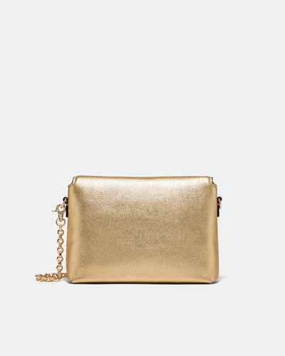 Drift Flapover Shoulder Bag - Light Gold