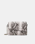Drift Flapover Shoulder Bag - Ivory Snake