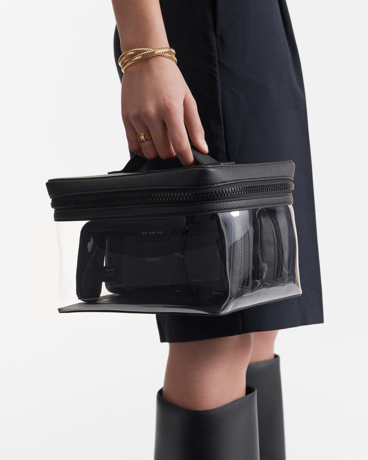 Atomic Large Cosmetic Case - Black Light Gold