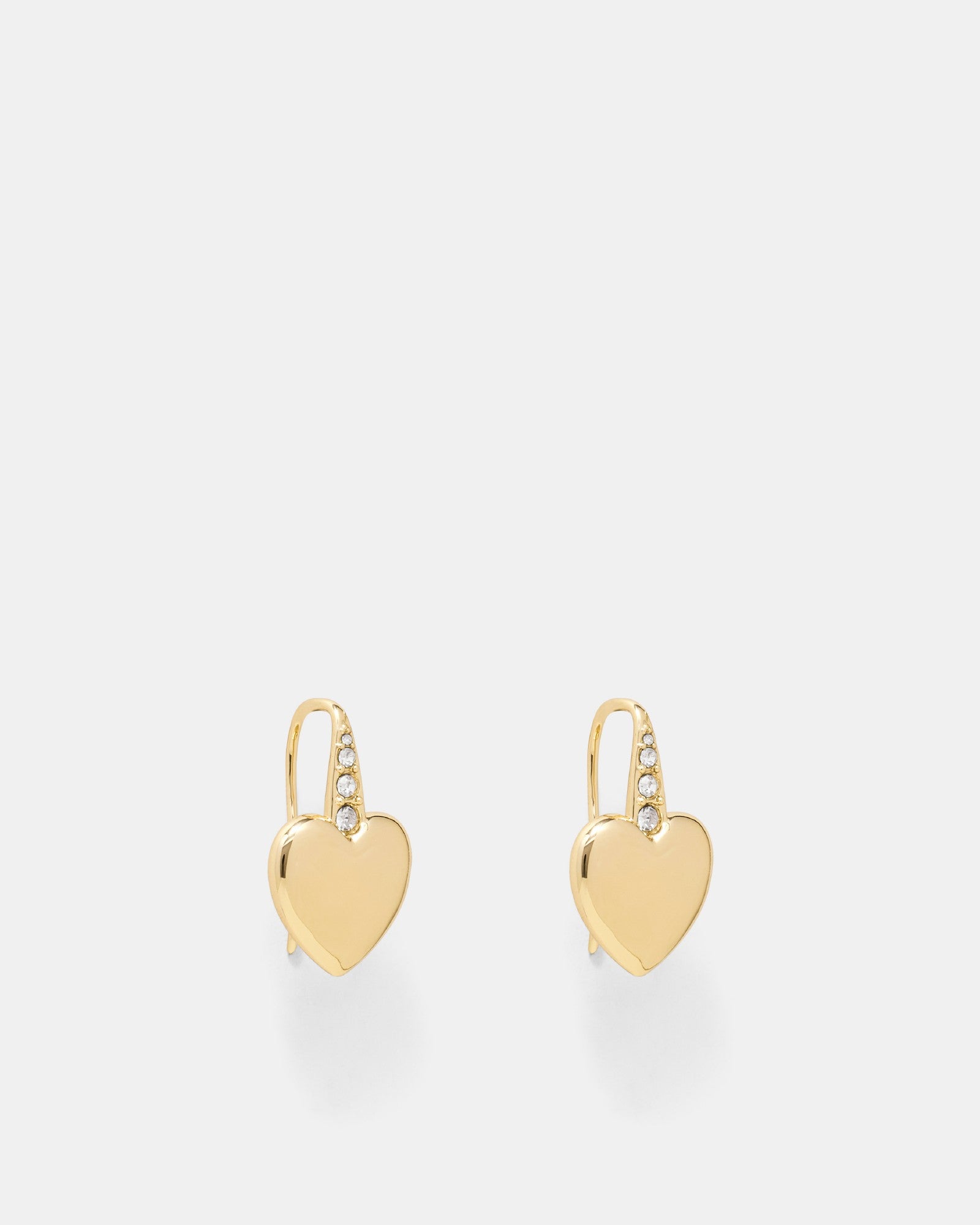 Heart Thread Earrings - Gold