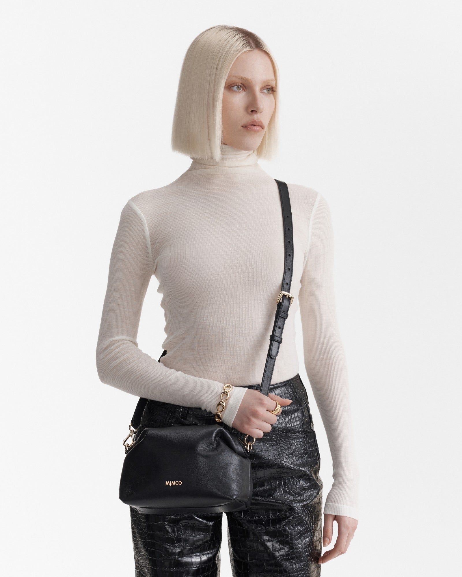 Prahran Crossbody Bag - Black Light Gold
